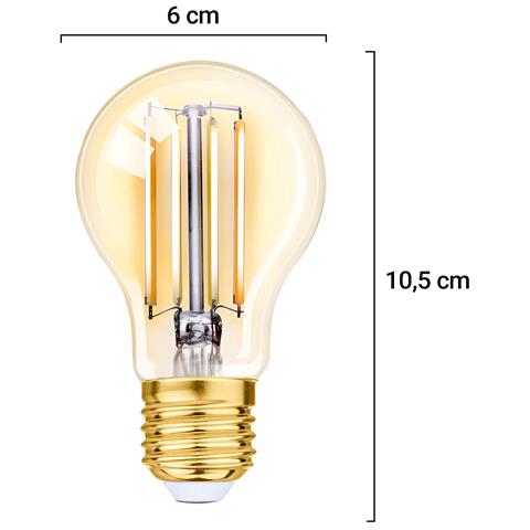 Lampadina Led Wi-fi Smart 2700k Luce Calda 470lm 4.9w E27, Dorato - Foto 4