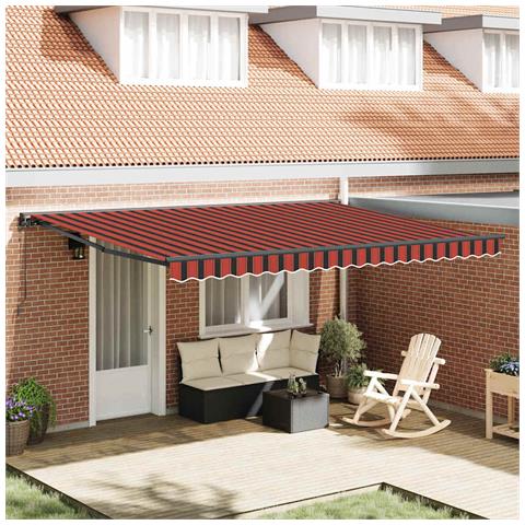 Tenda Retrattile Arancione e Marrone 450x300 cm Tessuto - Foto 2