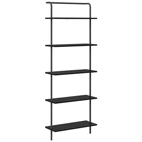 Libreria Rovere nero 60 x 24 x 168 cm Legno multistrato - Foto 1
