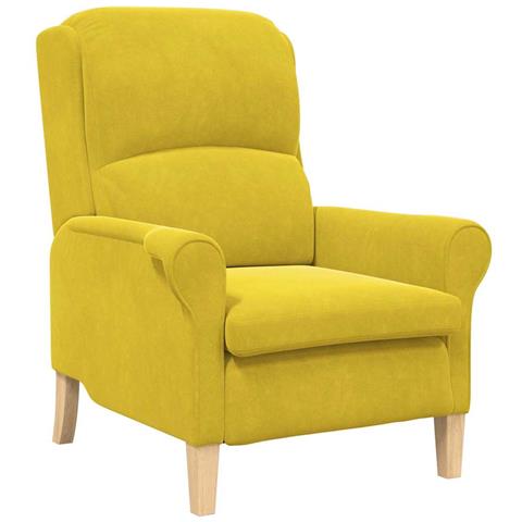poltrona Giallo 76 x 94 x 102 cm Velluto - Foto 1