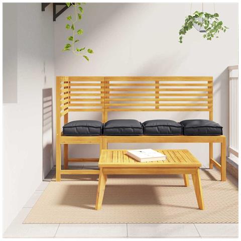 Cuscino per seduta pallet 4 pcs Nero 40 x 40 x 8 cm - Foto 2