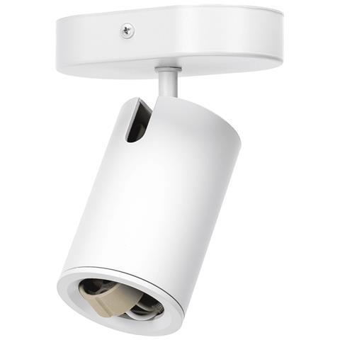 Plafoniera 1 Faretto Orientabili Gu10 120mm Bianca Per Interni - Foto 1