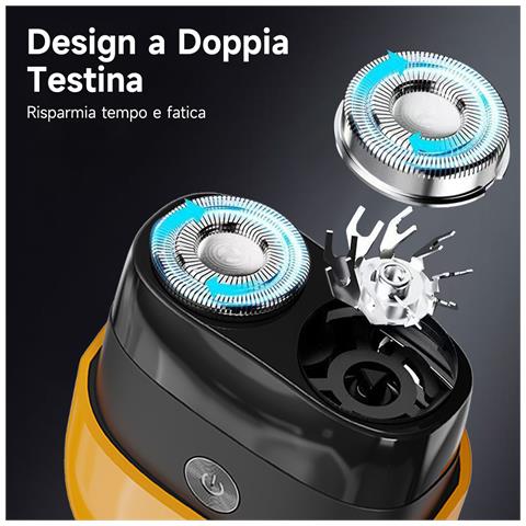 Mini Rasoio Elettrico, Rasoio Elettrico A Doppia Testina Per Uomo, Mini Rasoio Elettrico Portatile Ricaricabile Tramite Usb. - Foto 2