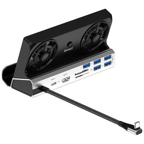 Docking Station Usb-c 10-in-1 Con Raffreddamento A Doppia Ventola, Compatibile Con Steam Deck - Foto 2