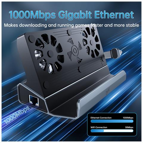 Docking Station Usb-c 10-in-1 Con Raffreddamento A Doppia Ventola, Compatibile Con Steam Deck - Foto 7