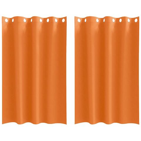 Tende con tende 2 pcs Arancione Vivo 175x140cm Poliestere - Foto 1