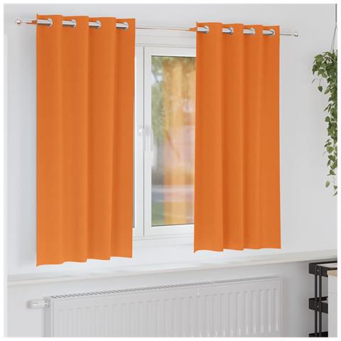 Tende con tende 2 pcs Arancione Vivo 175x140cm Poliestere - Foto 2