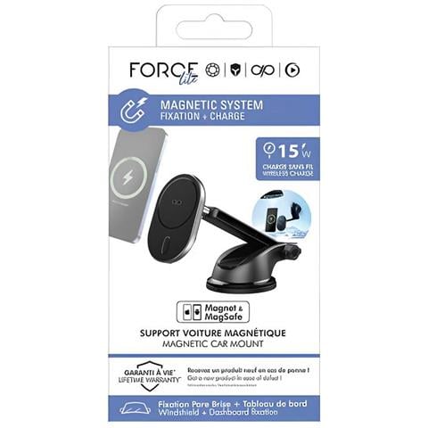 Supporto Per Auto Magsafe Con Ricarica Wireless Braccio Regolabile Da 15w Solido, Nero - Foto 2