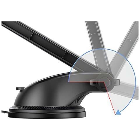 Supporto Per Auto Magsafe Con Ricarica Wireless Braccio Regolabile Da 15w Solido, Nero - Foto 4