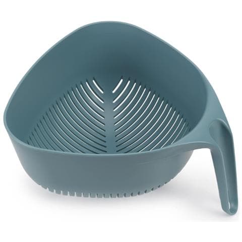 Colino Triangolare Per Pasta E Verdure Scolapasta Con Manico Verticale E Angoli Per Drenaggio Facile Colore Blu Scuro - Foto 1