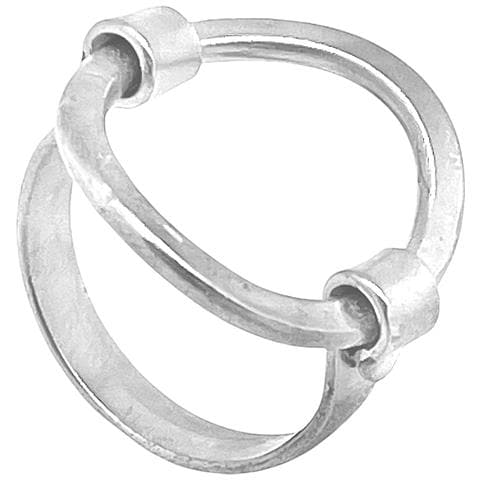 Anello Di Unione In Ottone Placcato Argento Sterling 10µ - Foto 1