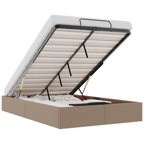 Struttura Letto Pouf senza Materasso 120x200 cm Similpelle - Foto 1