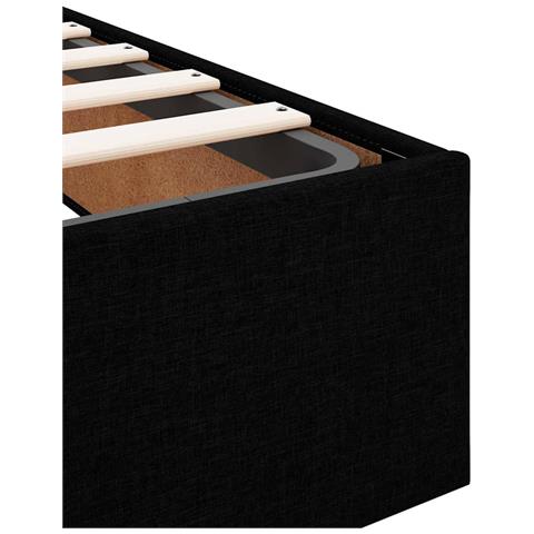 Struttura del letto con materasso Nero 80 x 200 cm Tessuto - Foto 9