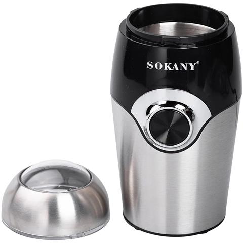 Macinacaffè Elettrico Da 150 W, Capacità 50 G, Nero / Argento - Foto 2