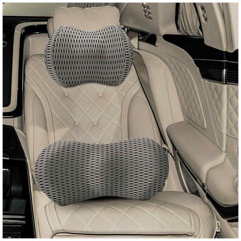Set di Cuscini Colore uniforme 2 pcs Grigio Schiuma Memory - Foto 2
