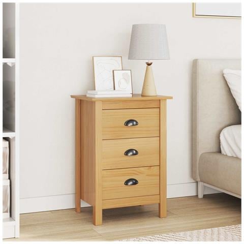 Armadio da Notte con cassetto Marrone miele 46 x 35 x 65 cm - Foto 2