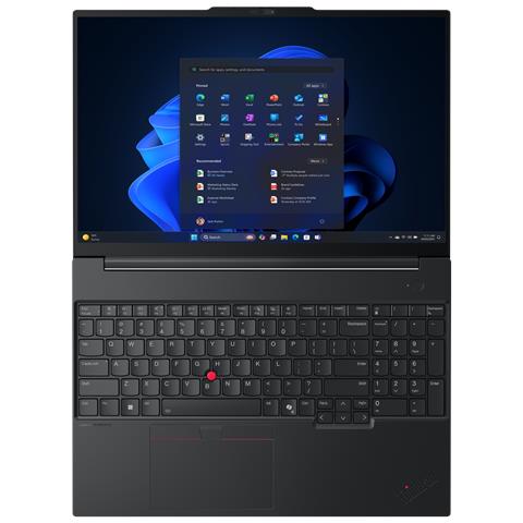 ThinkPad E16 Gen 3 (AMD) AMD Ryzen™ 5 220 Computer portatile 40,6 cm (16") WUXGA 16 GB DDR5-SDRAM 512 GB SSD Wi-Fi 6E (802.11ax) Windows 11 Pro Tedesco Nero - Foto 2
