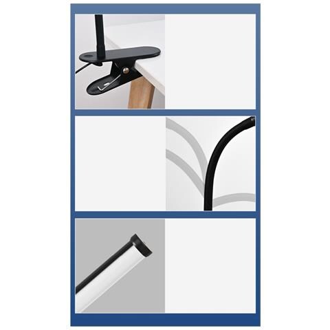 Lampada Led Clip-on Per Cura Degli Occhi — Pannello Full Spectrum 13w, Clip Usb, Senza Sfarfallio, Temperatura Colore Regolabile 58 Cm - Foto 7