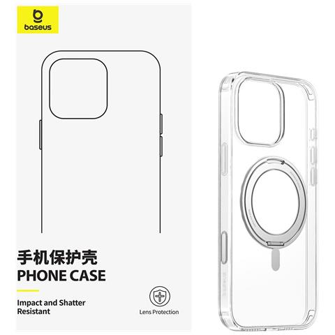 Cover per iPhone 16 Pro Max - TPU+PC, Trasparente, MagSafe - Foto 4