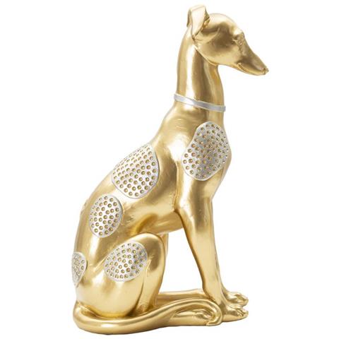 Scultura Cane 6-oro-poliresina-19,8x10x29 Cm - Foto 2