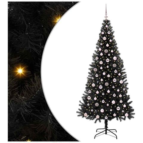 Albero di Natale con 300 LED con supporto Nero 240 cm PVC - Foto 1