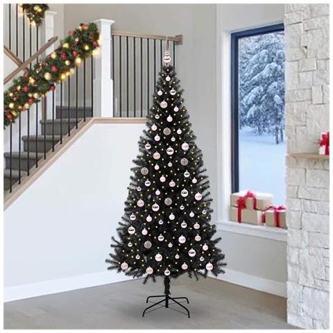 Albero di Natale con 300 LED con supporto Nero 240 cm PVC - Foto 2