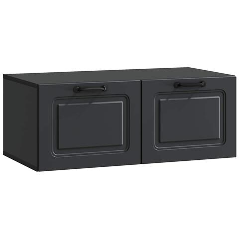 Mobile Porta TV da Muro Nero 78,5 x 41 x 30 cm - Foto 1