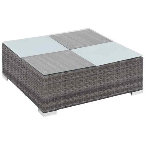 Set Divani da Giardino 8 pz con Cuscini in Polyrattan Grigio - Foto 9