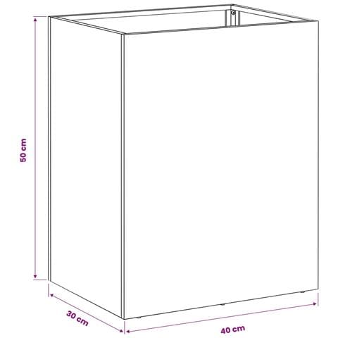Vaso da giardino Antracite 40 x 30 x 50 cm - Foto 7