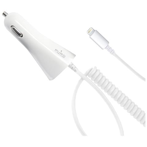 Carica Batteria Da Auto Apple Lightning 1A Cert. Bianco - Foto 2