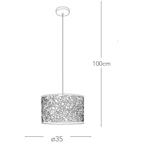 I-BATIK / S35 - Lampadario a sospensione di colore bianco originale 60 watt E27 - Foto 7