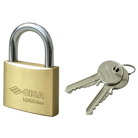 Lucchetto Logoline arco in acciaio monoblocco in ottone 2 Pz mm 40 - Foto 1