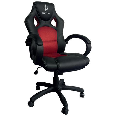 Sedia Gaming A1 in Finta Pelle Colore Nero / Rosso - Foto 3