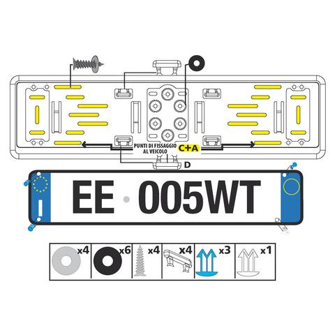 Portatarga Posteriore In Abs Cromato - Foto 2