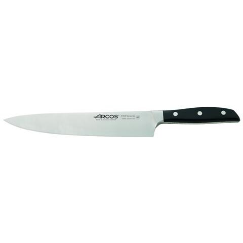 Serie Manhattan - Coltello Da Cucina - Acciaio Inossidabile Forgiato Nitrum 250 Mm - Manico Polioxymetilene (pom) Colore Nero (filo Seta) - Foto 1