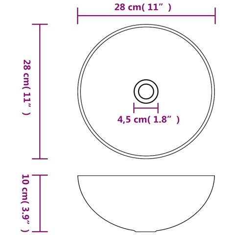 Lavandino 28x10 Cm In Ceramica Argento - Foto 2