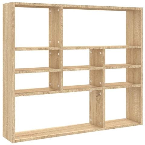 Scaffale a Parete Rovere Sonoma 90x16x78cm in Legno Multistrato - Foto 1