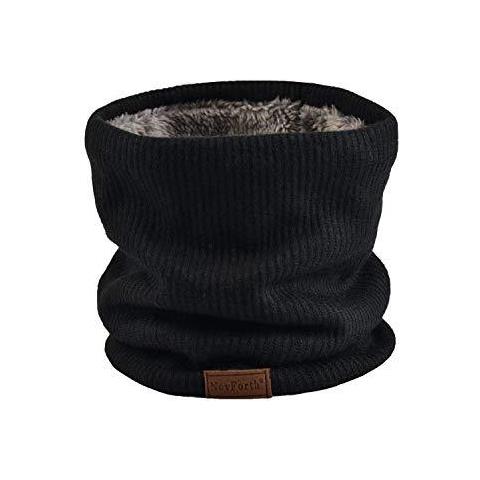 Inverno Scaldacollo In Pile Foderato Infinity Sciarpa Addensare Antivento E Polvere Sci Sciarpa Sciarpa Cerchio Delle Donne Degli Uomini Per Ragazze Dei Ragazzi Nero (dimensioni Circumference19inchxdiameter9inch) - Foto 1