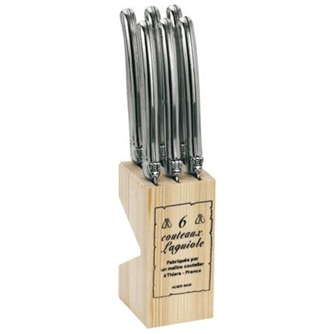 Set Di 6 Coltelli Da Bistecca Laguiole In Acciaio Inox - 16572 - Foto 1