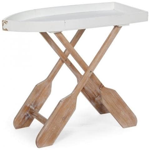 Tavolino In Legno Pieghevole Gozzo 76x40x H66 Cm - Foto 1