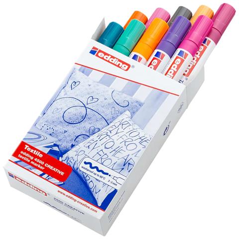 Pennarello per Tessuti 10 pz Multicolore 4500 - Foto 1