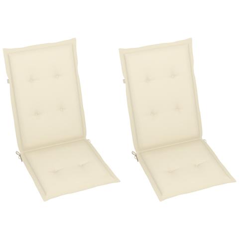 Sedie da Giardino Reclinabili 2pz con Cuscini Massello Acacia - Foto 10