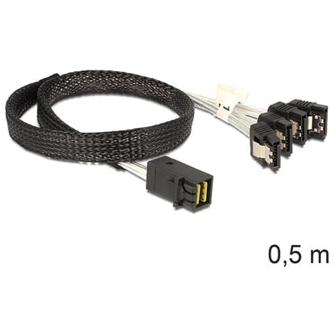 83392, 1 x Mini SAS HD x 4 SFF 8643, 4 x SATA 7p, Nero, Argento - Foto 1