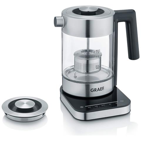 WK350 bollitore elettrico 1 L 2000 W Nero, Acciaio inox, Trasparente - Foto 1