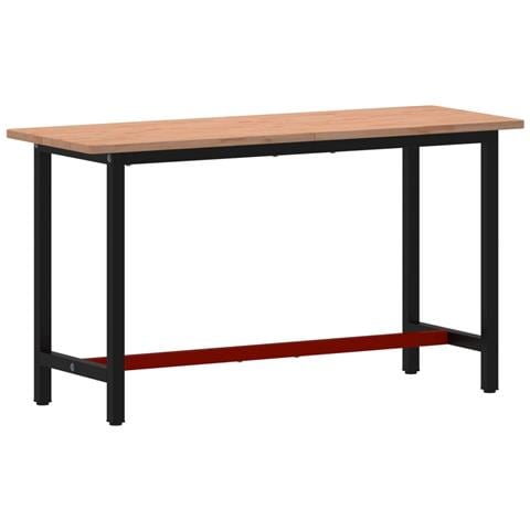 Banco Da Lavoro 150x55x81,5 Cm Legno Massello Faggio E Metallo - Foto 1