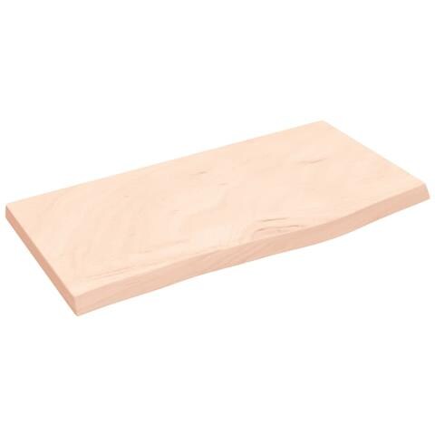 Piano Bagno 60x30x (2-4) cm in Legno Massello Non Trattato - Foto 1