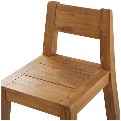 Set Di 4 Sedie Da Giardino Legno Di Acacia Chiaro Livorno - Foto 6
