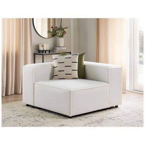 Modulo Angolare Ardal Bouclé Bianco Sporco - Foto 1