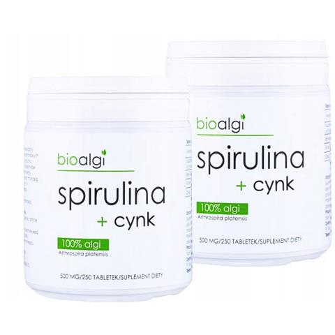 2x Compresse Di Spirulina + Zinco | Bioalghe | 250 Pz. | Integratore Alimentare | Vitamina B12 | Nutrizione Immunitaria | Fonte Di Zinco | Fonte Di Zinco. - Foto 1