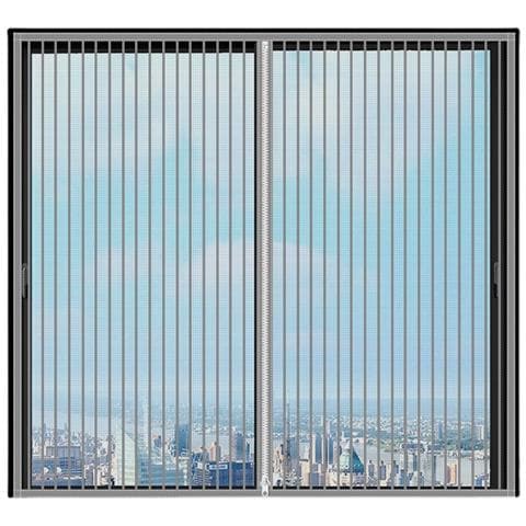 Tenda Per Finestra Zanzariera Con Chiusura A Cerniera Grey M - Foto 1